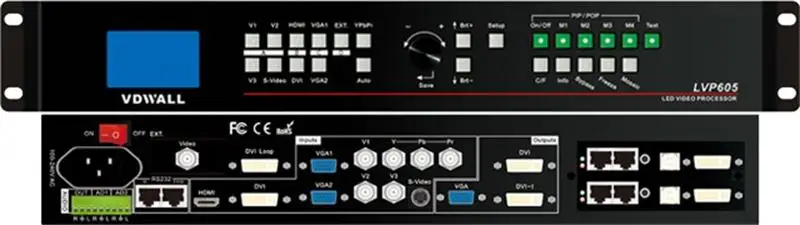 VDWALL LVP605 10 + Бит Faroudja DCDI Кино обработки бесшовные переключение HD текста, вспышка, Графика Led Дисплей видео процессор