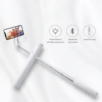

HobbyLane Potable Flexible Selfie stick With Light Extendable Handheld Selfie Stick Fill Light Bluetooth Wireless Monopod d25
