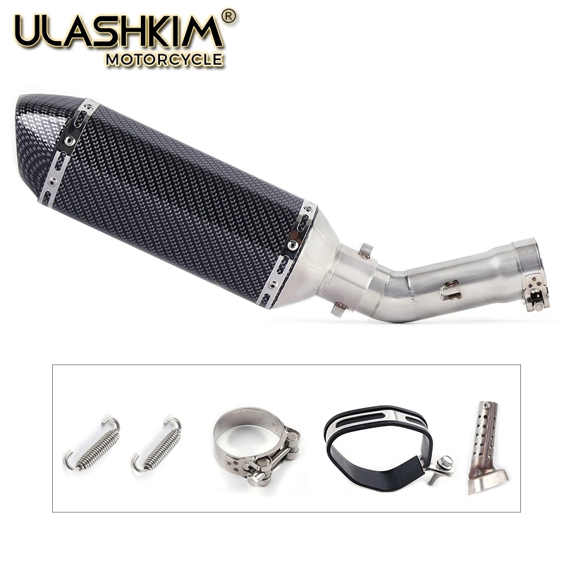 

Motorcycle Full System Muffler Escape Exhaust Middle Link Pipe Accessories Slip On For Yamaha Fazer FZ8 FZ8N FZ800 2010 to 2015