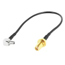 Prático Jack para TS9 Masculino Ângulo Direito de SMA Fêmea Pigtail Cabo Coaxial Antena