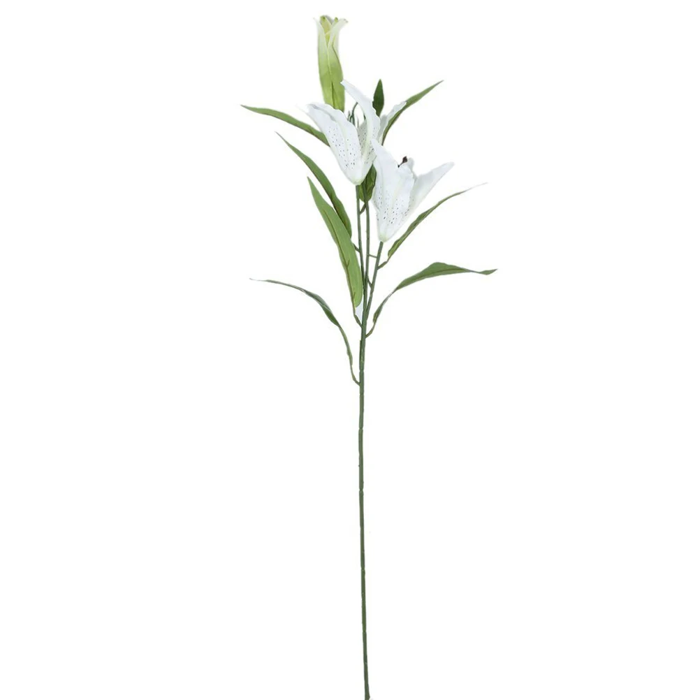 3 шт. искусственные растения для дома (белый)|plants home decor|lily artificialsimulation flowers |