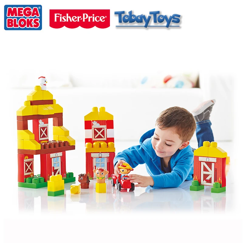 2017 New Genuine Brand Fisher Price Mega Bloks Farmhouse Friends Building Blocks Toy Baby Funny Toy Les Amis De la Ferme DPJ57 baby-brick : image 2017 New Genuine Brand Fisher Price Mega Bloks Farmhouse Friends Building Blocks Toy Baby Funny Toy Les Amis De la Ferme DPJ57 baby-brick