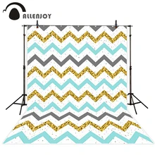 Allenjoy photo background Golden Blue Gray Chevron dots Child Photography Camera photography background for photographic studio