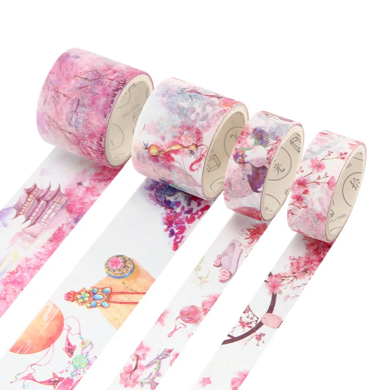 

8Pcs/Box Cherry blossoms washi tape DIY decoration scrapbooking planner masking tape adhesive tape kawaii stationery