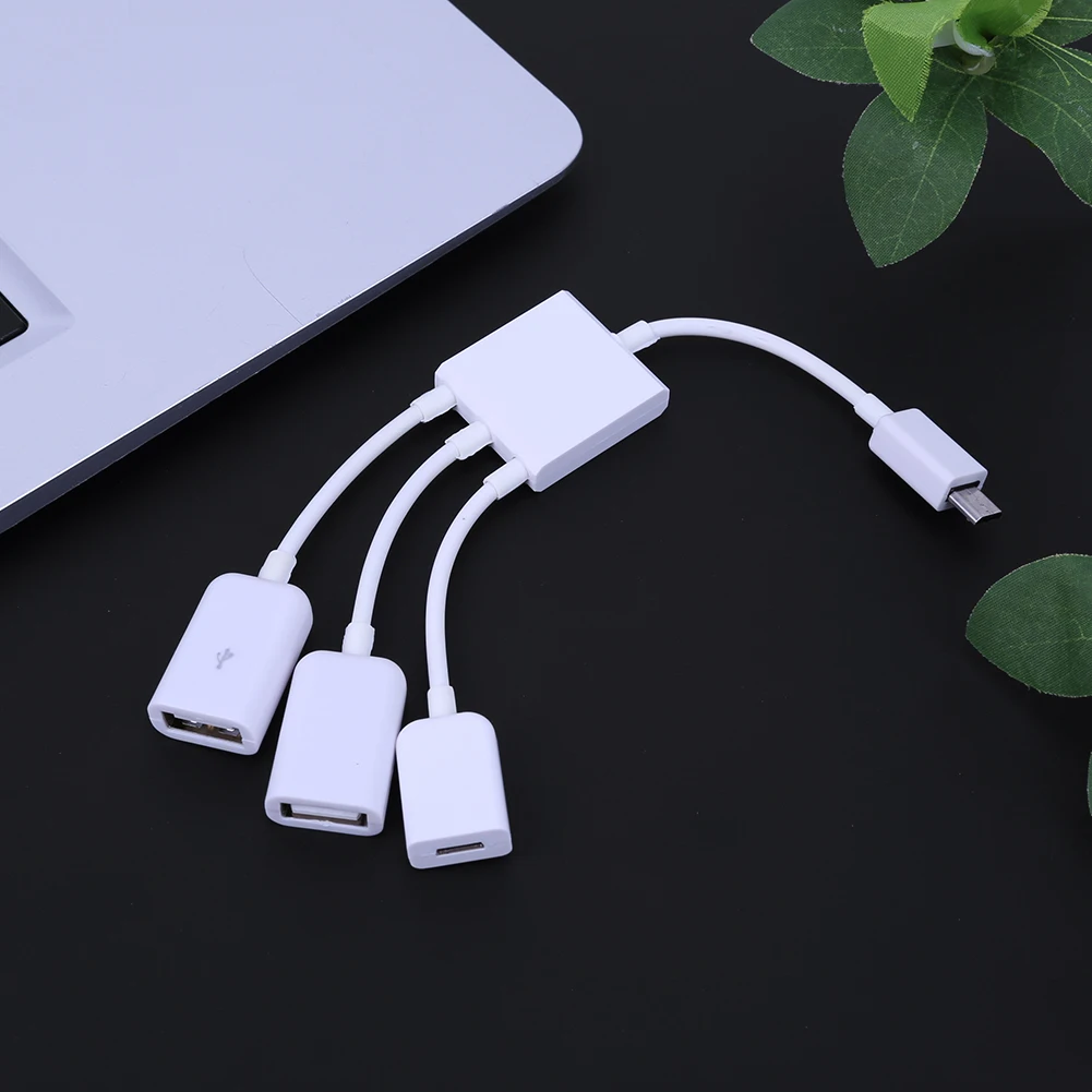 3 в 1 Micro USB OTG конвертер кабель папа мама концентратор переходник разветвитель для