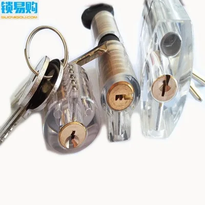 

3pcs/Lot Transparent Visible Pick Cutaway Practice Padlock Lock With Broken Key Removing Hook Kit Extractor Set Locksmith Wrench