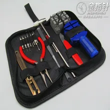 16 шт. набор инструментов для ремонта часов Pin набор открывалка для часов пружина тяги отвертка для снятия крепежа Пинцет Часовщик специальный