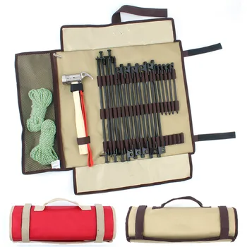 

Outdoor Folding Tent Nail Hammer tool Storage Bag Multi-tool Kit Hammer Nails Storage for Camping Equipment Tent Accessory