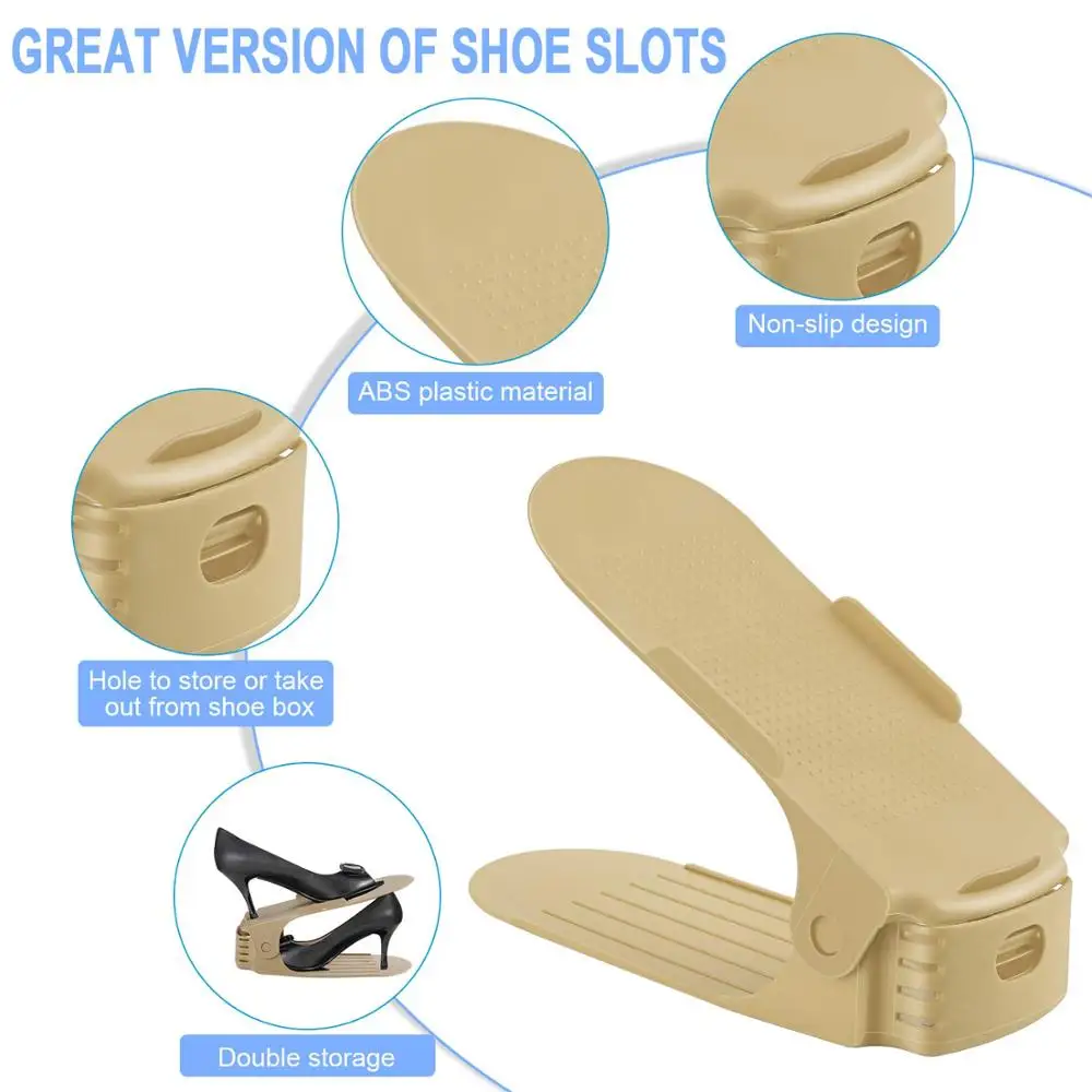 دائم قابل للتعديل أداة تنظيم الأحذية الأحذية دعم فتحة الفضاء توفير حجرة خزانة الأحذية موقف تخزين الرف علب الأحذية