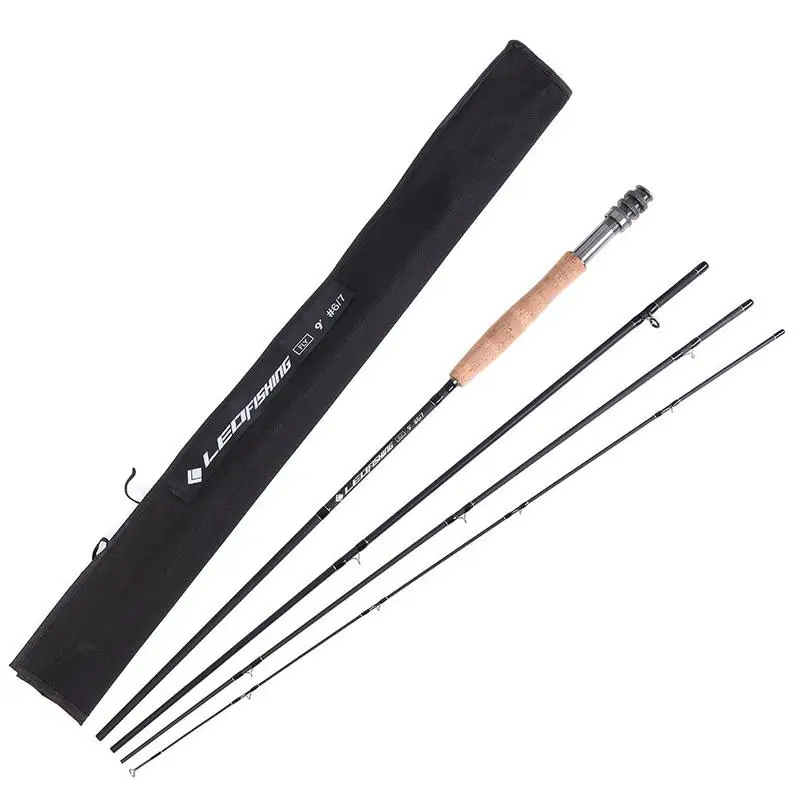 

Four-section Fly Fishing Rod 9 Feet 2.7 Meters M 4 Optional Fishing Rod Comfortable Non-slip Strong Pulling Force Lightweight