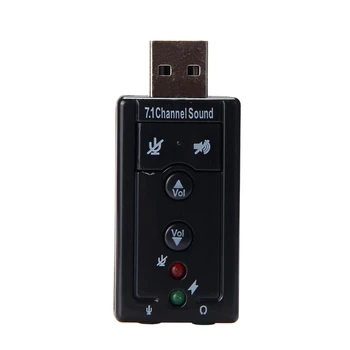 

Mute Button Audio USB 7.1 Canali Esterna 3D Sound Card Adapter 12Mbps USB 2.0 High Fidelity Output JQ0328