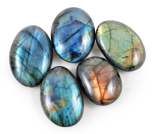 Labradorite Naturale Chunky Bella Lucido Campione Mini Pebble (Una Pietra)