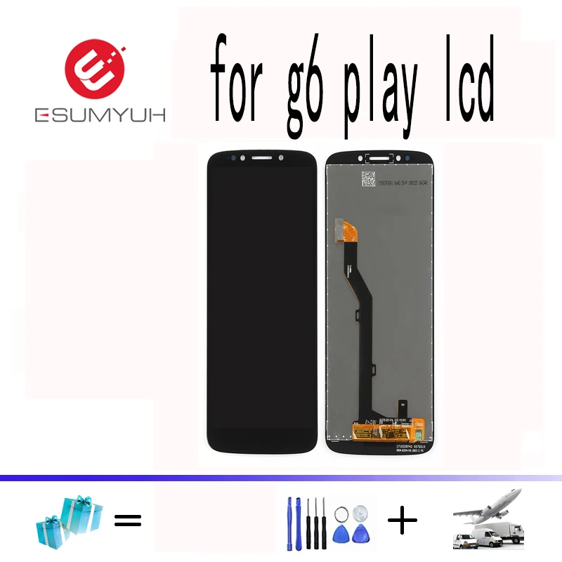 100% протестированный ЖК-экран для Motorola Moto E5 G6 play xt1800 зеркальный ЖК-дисплей с
