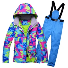 2019 RIVIYELE new Woman Snow Jackets Ladies Ski suit sets Female Snowboarding clothing outdoor sports Costumes ski pant цена 2019 RIVIYELE new Woman Snow Jackets Ladies Ski suit sets Female Snowboarding clothing outdoor sports Costumes ski pant цены онлайн