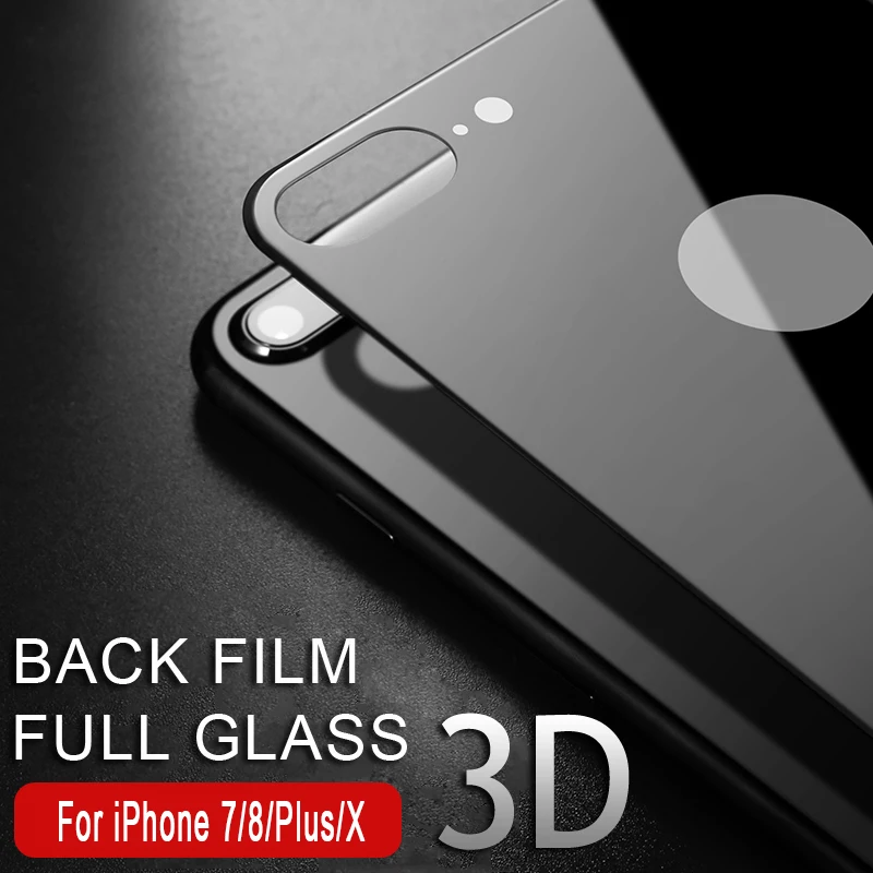 Полное стекло 3D изогнутая задняя крышка Закаленное для iPhone 7 8 Задняя стеклянная