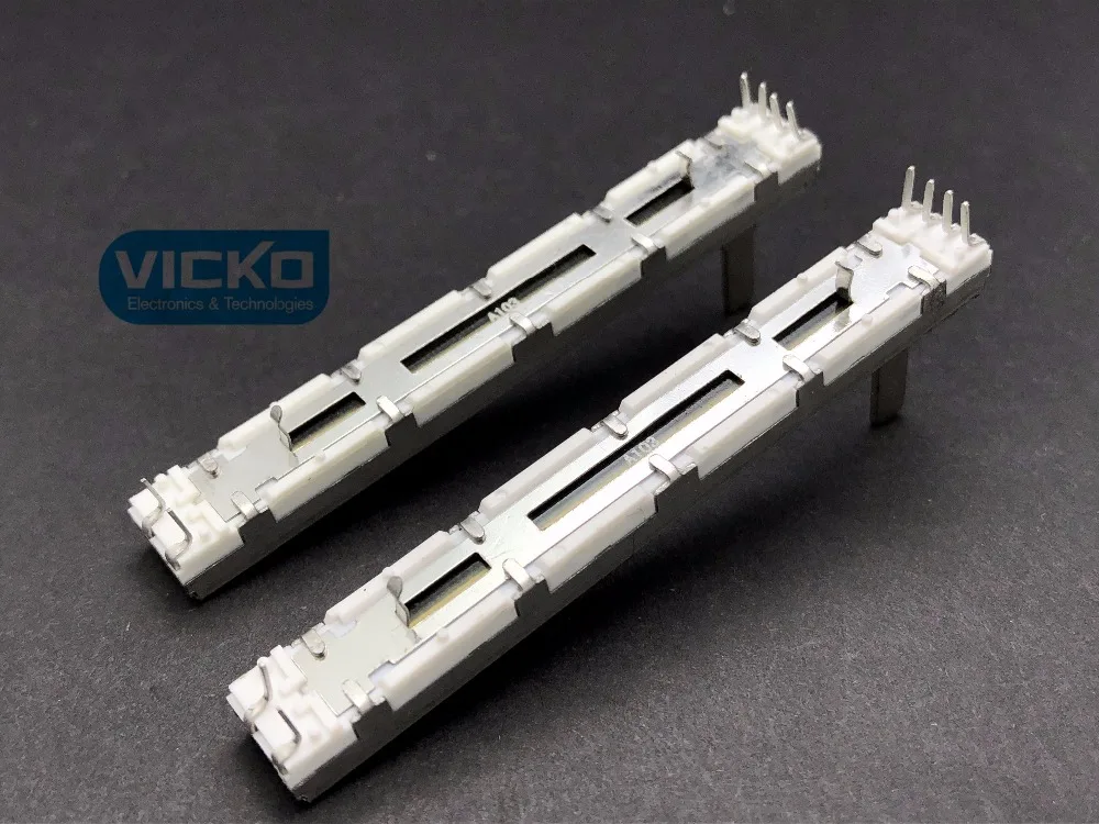 

[VK]100pcs Behringer Soundcraft straight mixer fader slide potentiometer shaft 15mm switch white 7.5cm 75MM A10K A10KX2 double