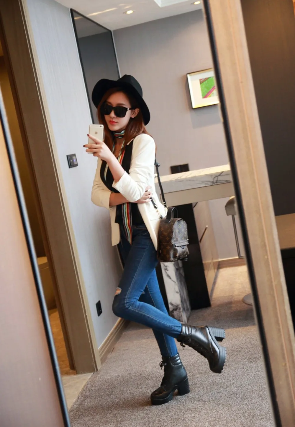 RQFF Brand Winter Boots Women With Box Shoes Woman 9.5cm Super High Heel Ankle Boot Female Booties Leather Ladies Shoe size34-43 (14)