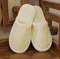 Природа хлопок комнатные тапочки обувь отель Нескользящие одно время шлепанцы гостевой дом путешествия Оптовая высокого качества 30 см