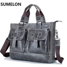 Мужские сумки из натуральной кожи, повседневные брендовые дизайнерские сумки, сумки через плечо, сумки-мессенджеры, винтажные портфели для ноутбука, деловые сумки