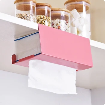 

Kitchen Tissue Box Holder Organizer Paper Holder Toilet Hanging Type Tissue Box Removable Paper Holder Rack Towel Shelf