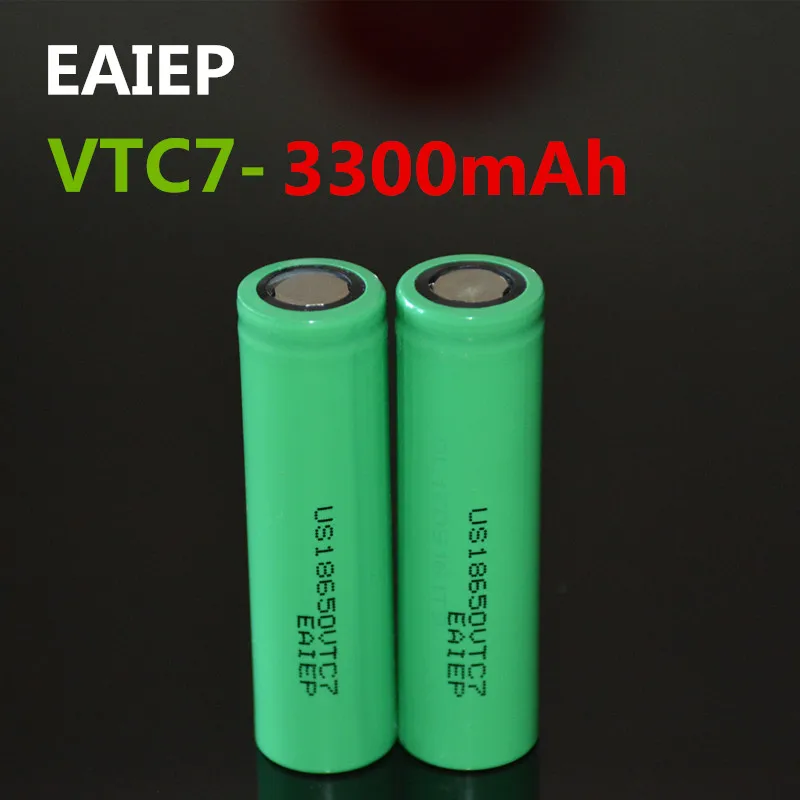 Новые оригинальные литий-ионные аккумуляторы EAIEP 2 шт. US18650VTC7 3300 мАч 18650 3 7 в