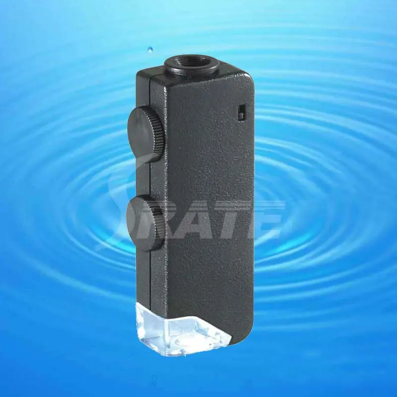 

Black 60x-100x Illuminated Zoom Pocket Microscope Magnifier Loupe with Light - High Clearness HML-60100/MG10081-1