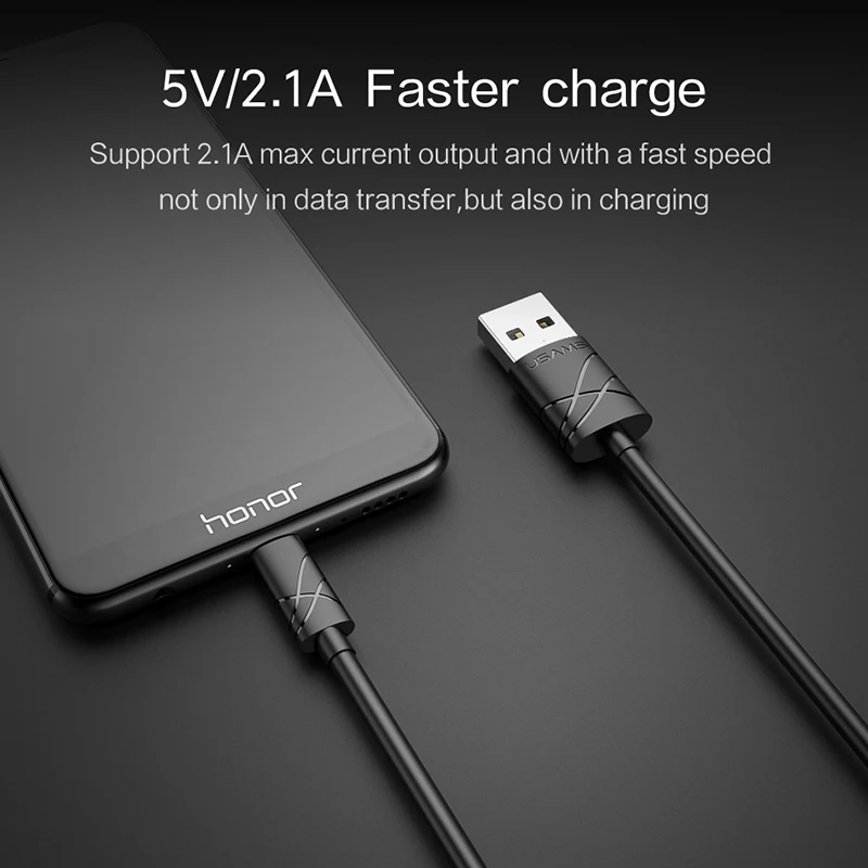 USAMS المصغّر USB كابل 1 m 2A سريع شحن الهاتف المحمول كابل تاريخ مزامنة سلك Microusb USB كابل الشاحن لسامسونج Xiaomi HTC LG USAMS المصغّر USB كابل 1 m 2A سريع شحن الهاتف المحمول كابل تاريخ مزامنة سلك Microusb USB كابل الشاحن لسامسونج Xiaomi HTC LG