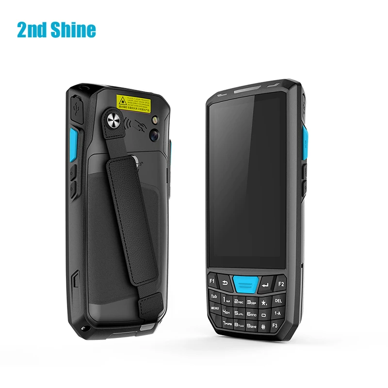 2 ndshine اللاسلكية ليزر قابل للنقل 1D 2D الروبوت يده الباركود ماسح ضوئي أندرويد نظام رباعية النواة 8MP كاميرا