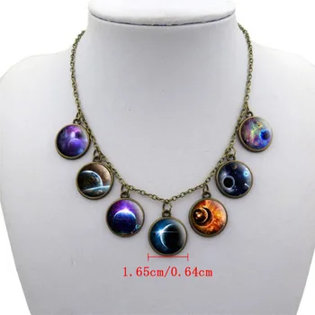 Moon Solar Glass Dome Necklace