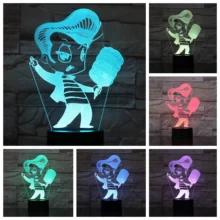 The King Figure Usb 3d Led Night Light Multicolor Rgb Boys Child Kids Baby Gifts Elvis Presley Atmosphere Table Lamp Bedside