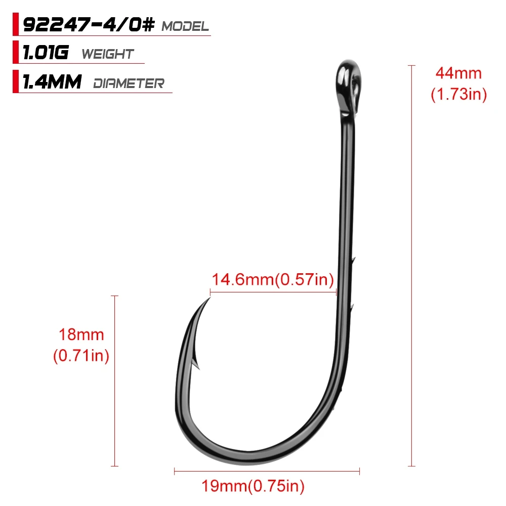50 шт./лот, высокое качество, колючая Высокоуглеродистая сталь, рыболовные крючки, используемые для мягкой приманки, червь, рыболовные аксессуары, размер 1#2#3#4#5#6