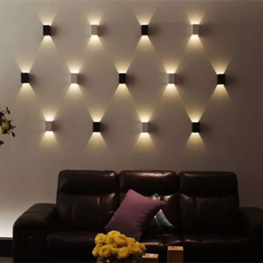 3w modern led wall light wall sconces lamp 85 265v cubic body up