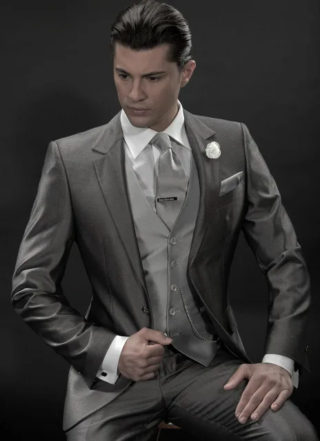 2017 Handsome Men S Wear Gray Wedding Suit Groom 2017 Handsome Men S Wear Gray Wedding Suit Groom Tuxedo 3 Pieces Include