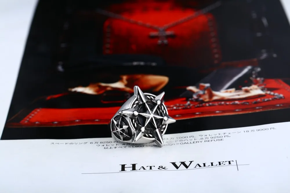 Men's Stainless Steel Star of David Ring.