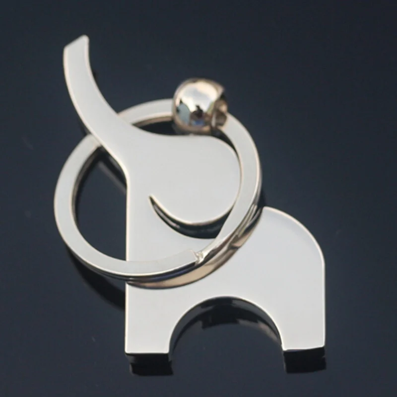 

Silver Color Alloy Elephant Keychain Animal Key Rings For Girl Women Handbag Charm Accessory Wholesale