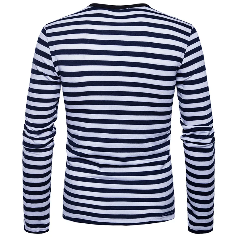 Весна Осень MKASS брендовая одежда мужские свитера v-образный вырез Slim Fit мужской кардиган в полоску контрастный цвет вязаный мужской свитер