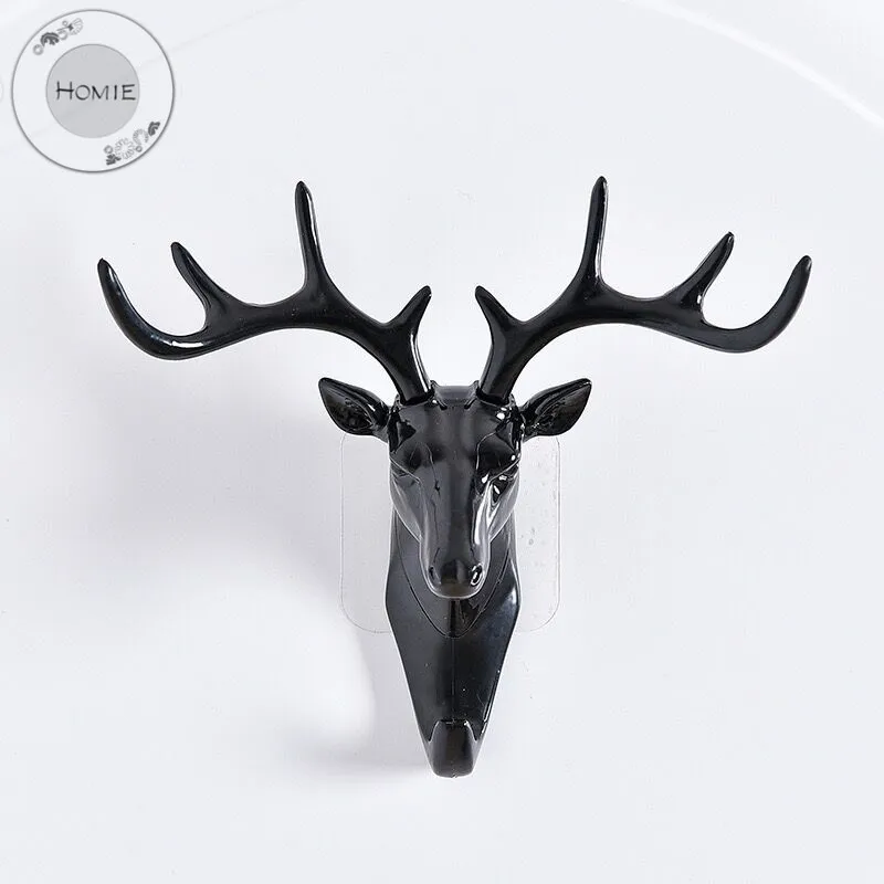 HOMIN Animal Wall Decor Hooks Antlers American Style Household Decor Hooks Multi-purpose Wall Coat Keys Bags Clothes Hook 02_