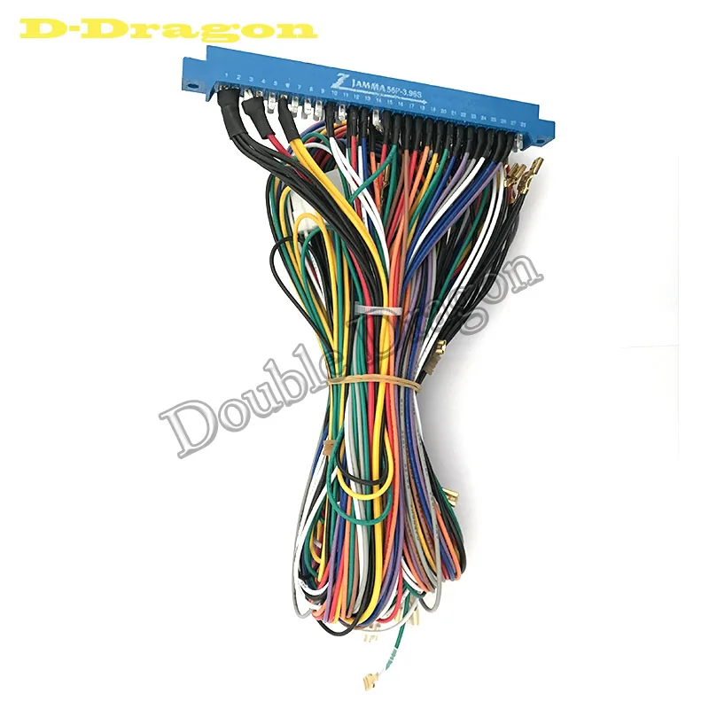 Baratos Arnés Jamma de 28 pines para videojuego de Arcade caja de Pandora con 5 6 cables de botón de acción para máquina armario de juegos de Arcade