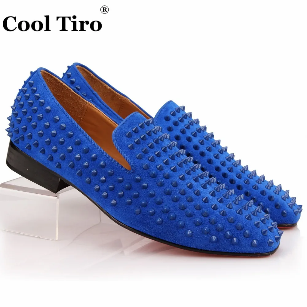 studded suede loafers