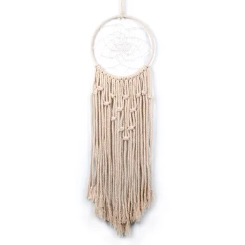 

20x70cm hand-made Bohemian style beige dreamcatcher tapestry cotton tassel exotic style hanging wall decoration household