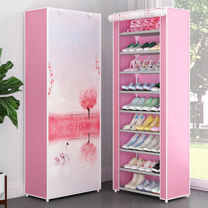 

Simple Multi-layer Shoe Rack Dormitory Dust-proof Assembly Shoe Cabinet Household Living Room Storage Cabinet Furniture