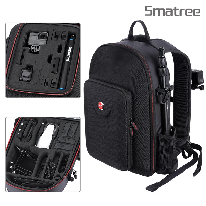 Smatree для DJI рюкзак жесткий чехол водостойкий для DJI Mavic Air/GoPro Hero Session/Hero 7/6/5/4/3 планшетного ПК по индивидуальному заказу