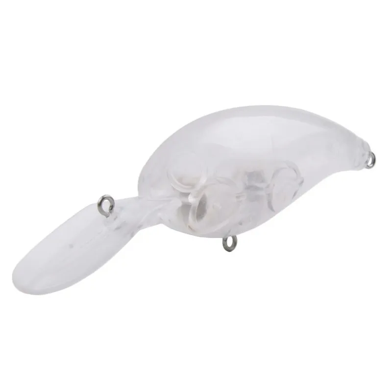  40PC Clear Blank Swim Fish Fishing Lures 100mm 14g Unpainted Body Hard Crank Bait Topwater Wobblers