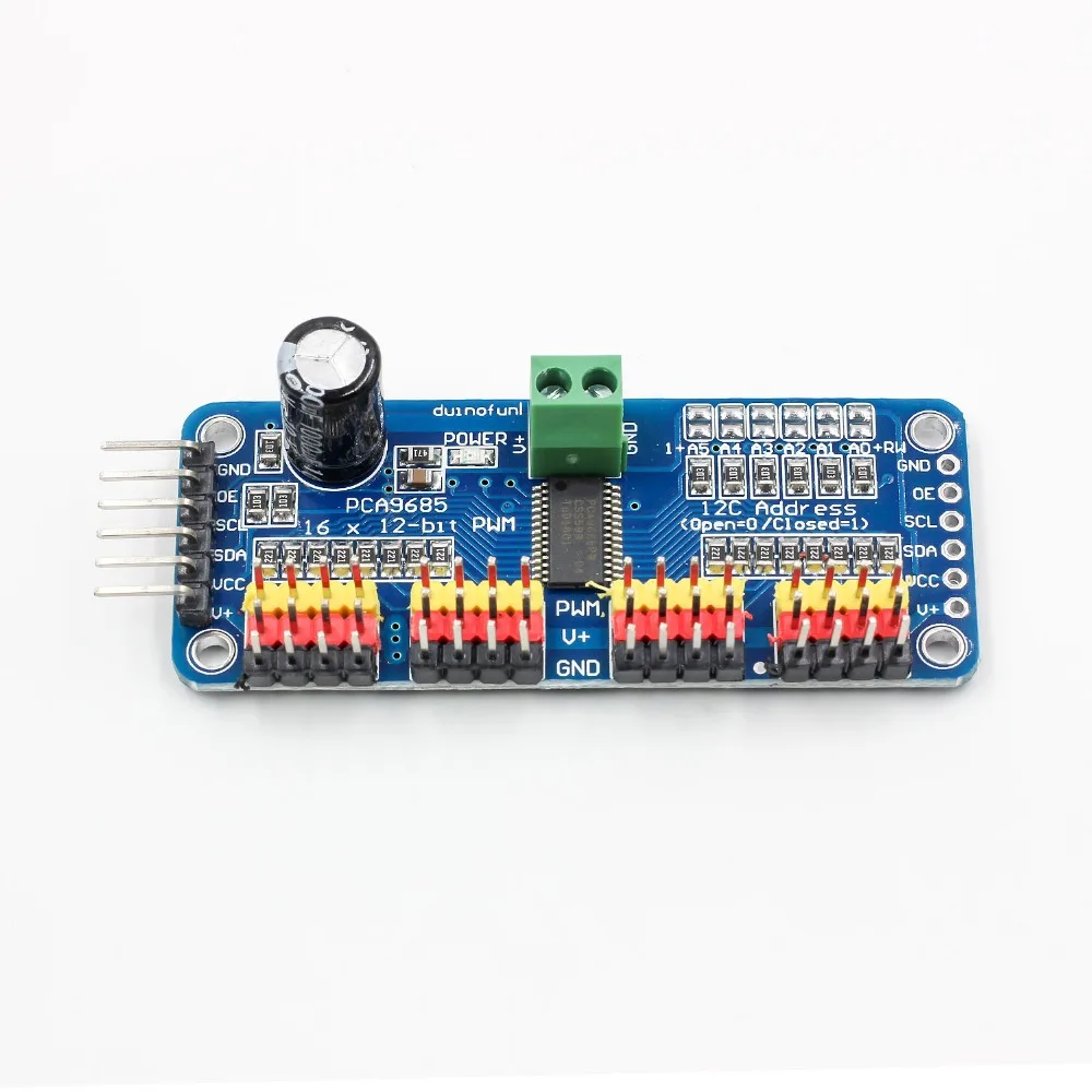 16-канальный видеорегистратор 12-битная ШИМ/Servo Driver-I2C интерфейс PCA9685 модуль Raspberry pi щит модуль servo Щит