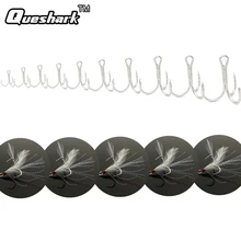 10 шт. 2#4#6#8#10# блестки гольян жесткая приманка для рыболовного крючка перо рыболовные крючки Рыбная блесна тройные Крючки С Отверстием Карп рыболовные снасти