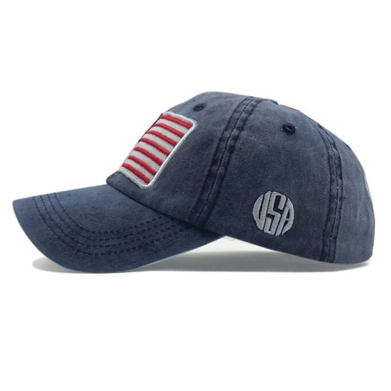 Новая Кепка для гольфа с американским флагом, хлопковые шапки, Кепка с козырьком, брендовая бейсболка s, Мужская винтажная Кепка с вышивкой, Черная кепка для папы, кепка s