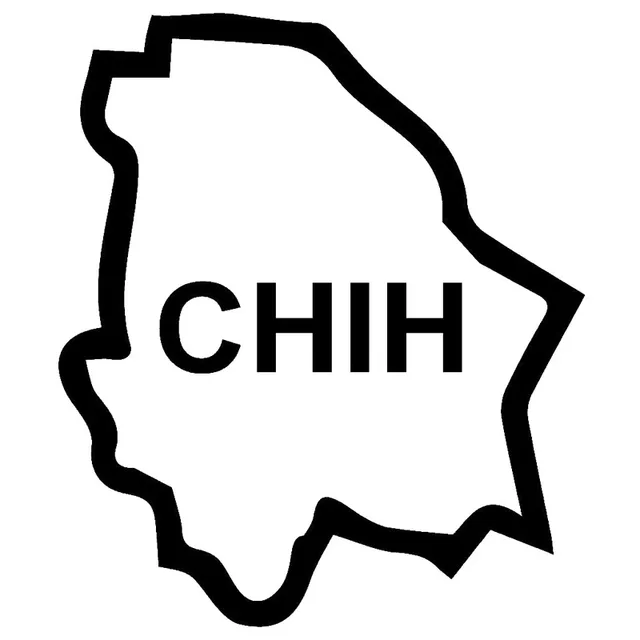 13.4X16CM CHIHUAHUA ESTADO Mexico State Map Funny Car styling Car