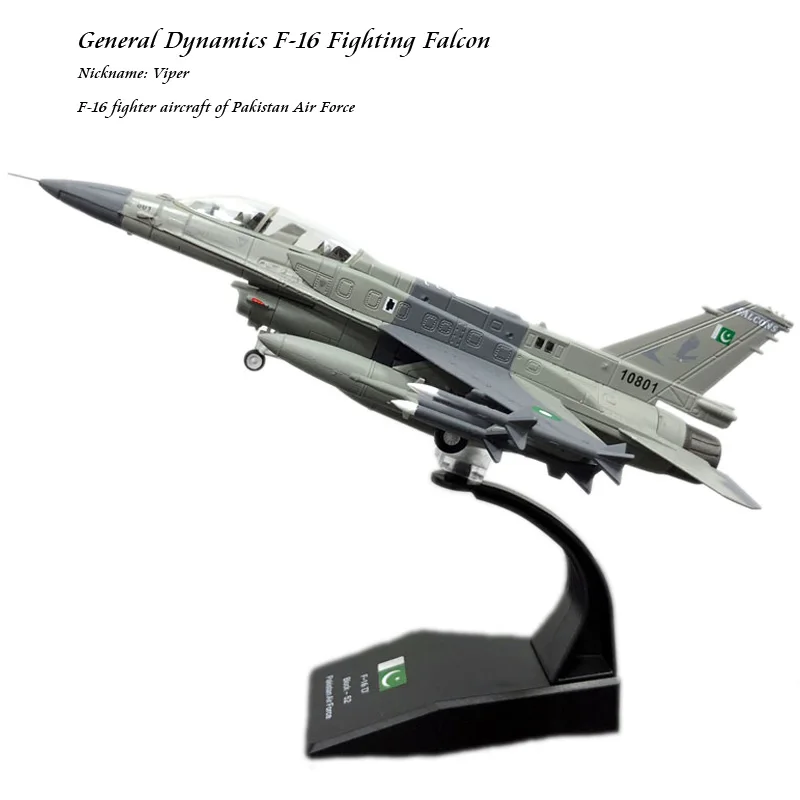 

AMER 1/72 Scale PAF F-16 Block52 F16 Fighter Diecast Metal Military Plane Model Toy For Gift/Collection/Decoration