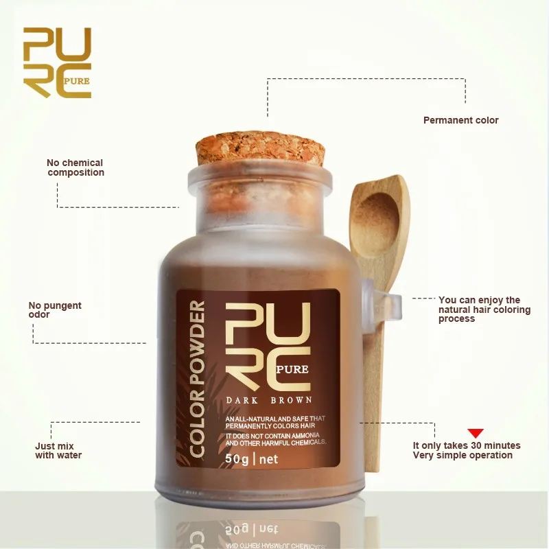 hair powder brown dark
