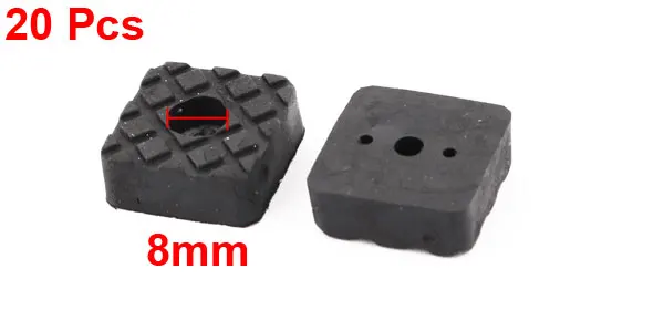 Home Furniture Rubber Square Shape Table Chair Feet Cover Cap Pad Black 20 Pcs (1)